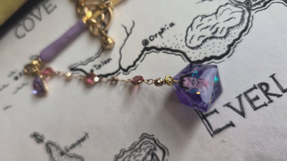 Pedro Pascal in Purple Hair Sword with Dice