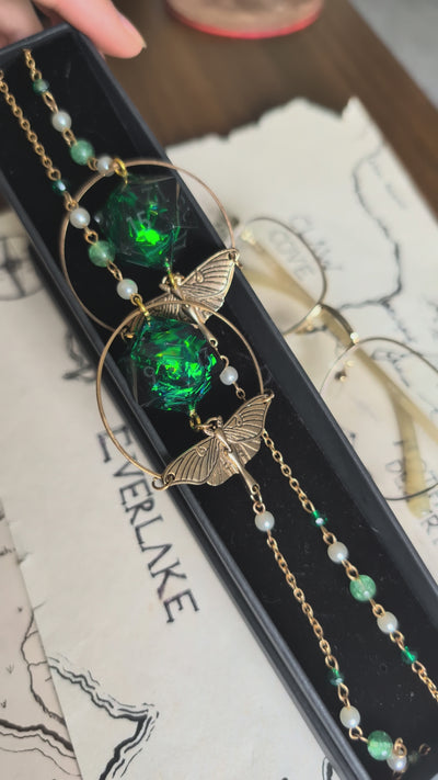 Mothman of the Forest Glasses Chain with Dice