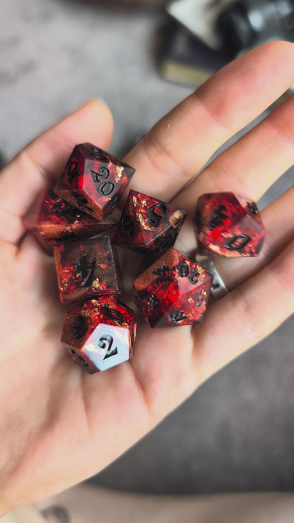 Fiery Lava Dice Set
