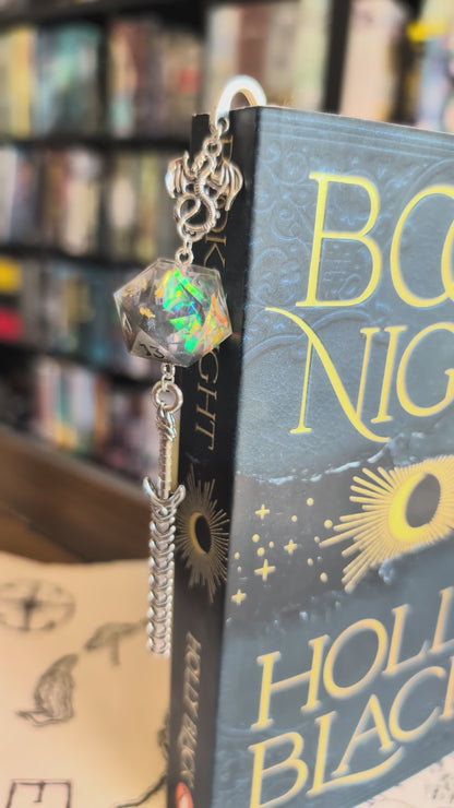 Magical Puff of Smoke Metal Bookmark with Dice