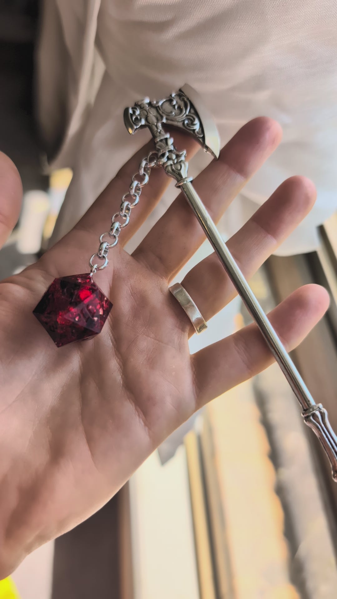 Blade of Embers Hair Axe with Dice