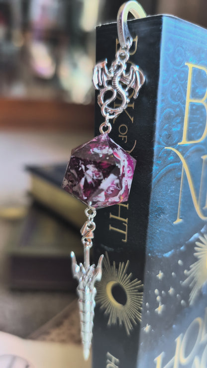 Royal Aura Metal Bookmark with Dice