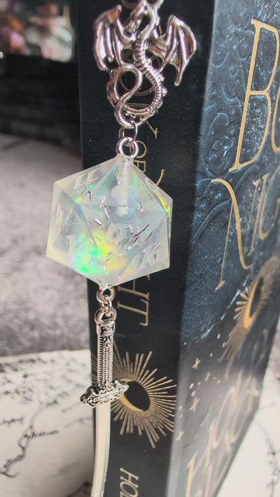 Angel's Sword Bookmark with Dice