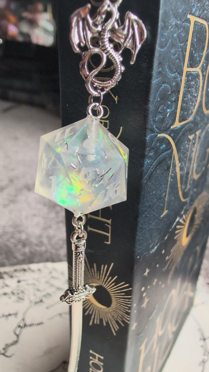 Angel's Sword Bookmark with Dice