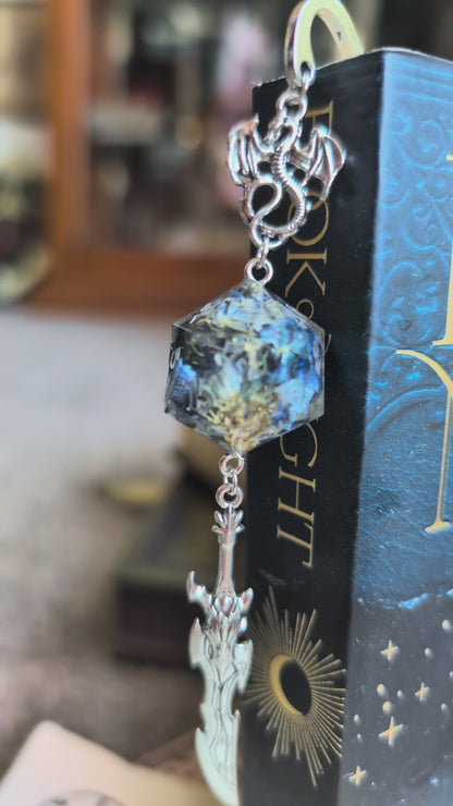 Fae of the Garden Metal Bookmark with Dice