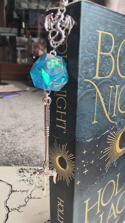 Mermaid's Sword Bookmark with Dice