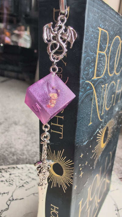 Minotaur's Sword Bookmark with Dice
