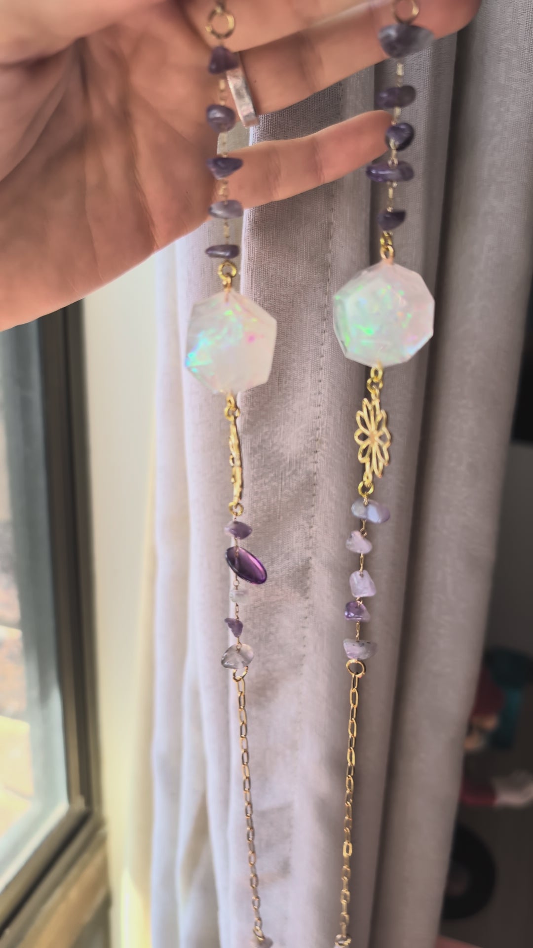 Enchanted Elf Glasses Chain with Dice