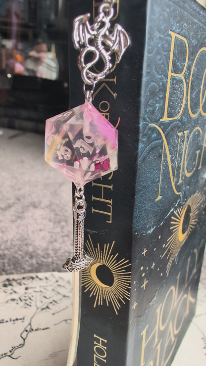 Lizardlady's Sword Bookmark with Dice
