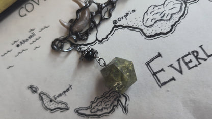 Goblin's Gold Nugget Hair Stick with Dice