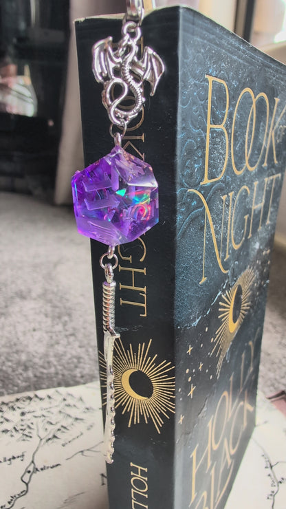 Wizard's Sword Bookmark with Dice