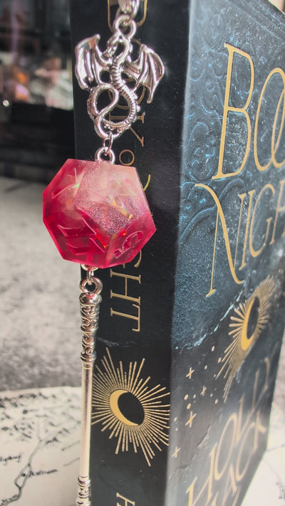 Kobold's Sword Bookmark with Dice