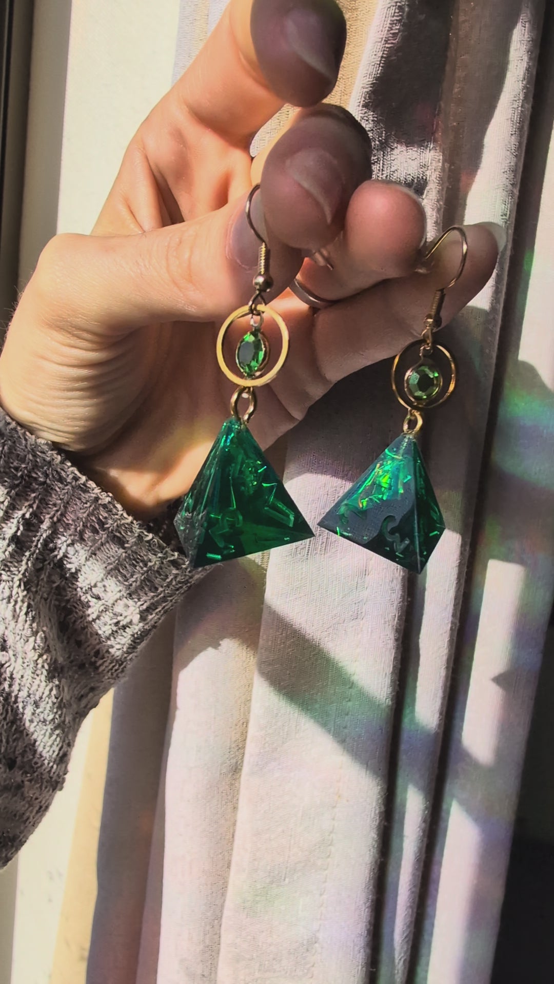Ghoul's Earrings with Dice