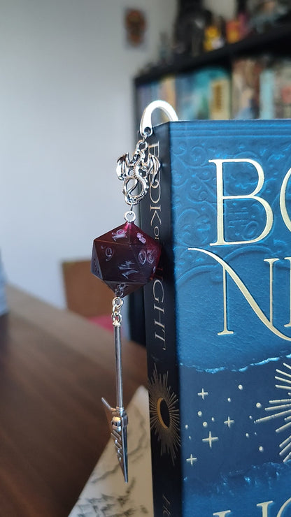 Rubies & Treasures Metal Bookmark with Dice