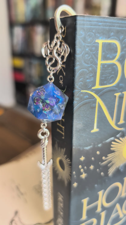 Moonlight Dance Metal Bookmark with Dice
