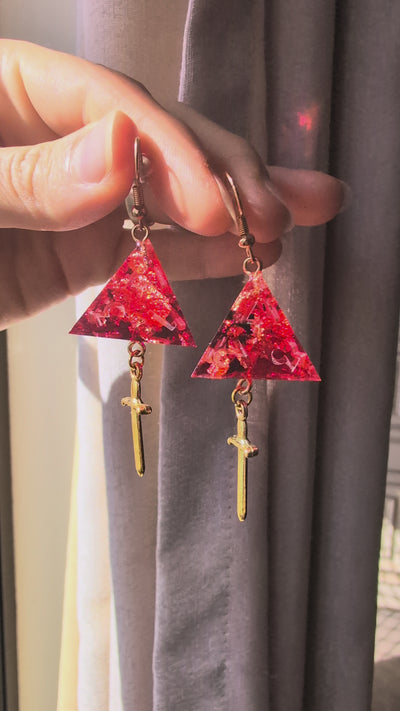 Vampire's Earrings with Dice