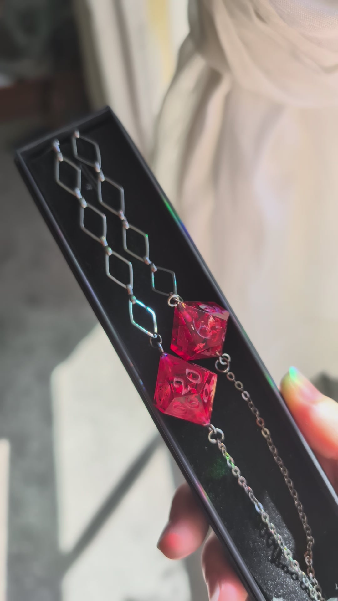 Vampire Countess Glasses Chain with Dice