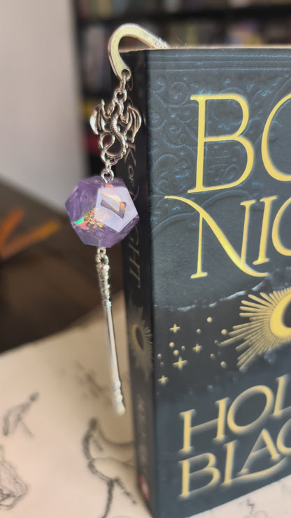 Aurora Metal Bookmark with Dice