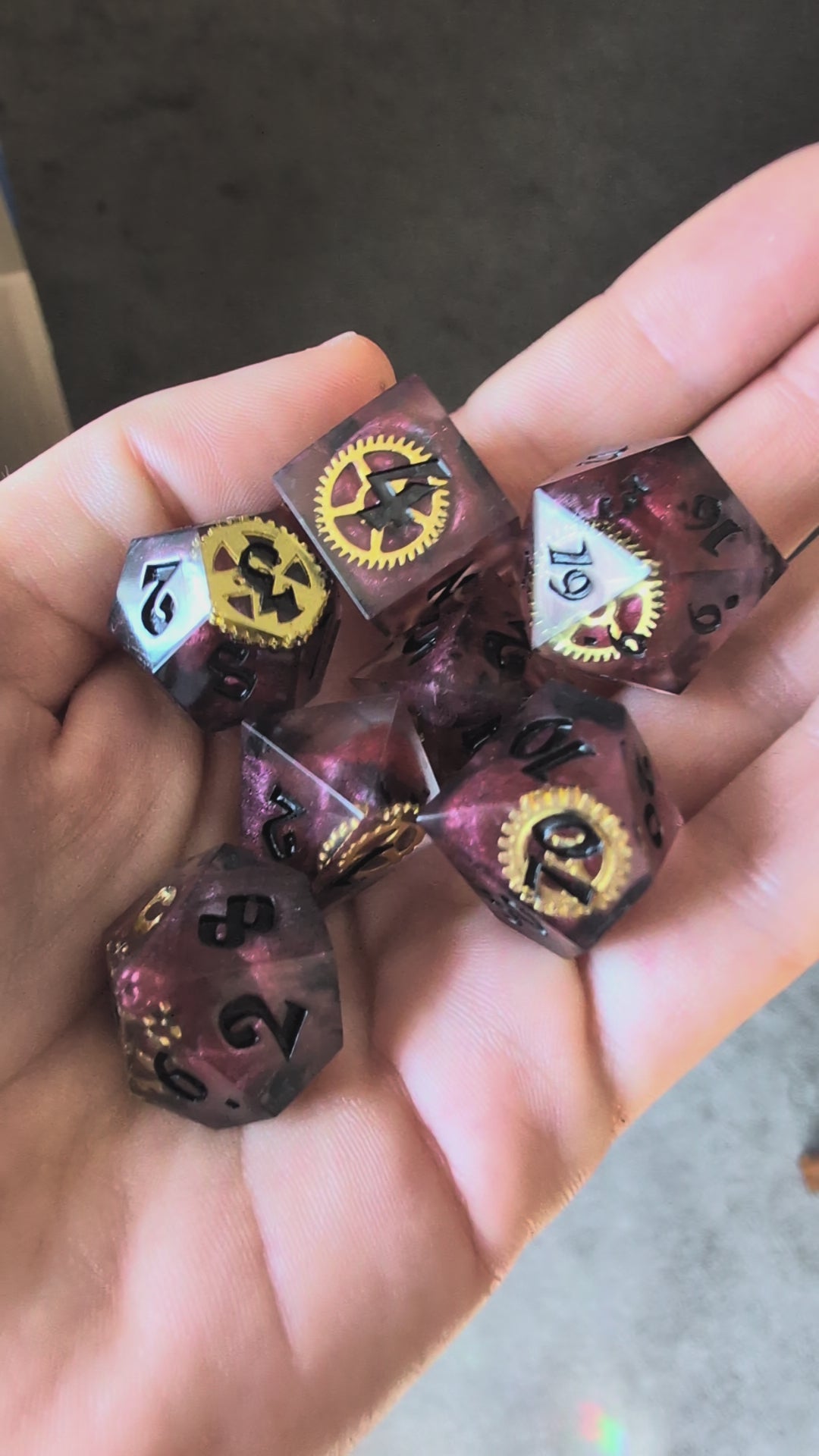 Load video: Artificer's Tools 7-Piece Polyhedral Dice Set