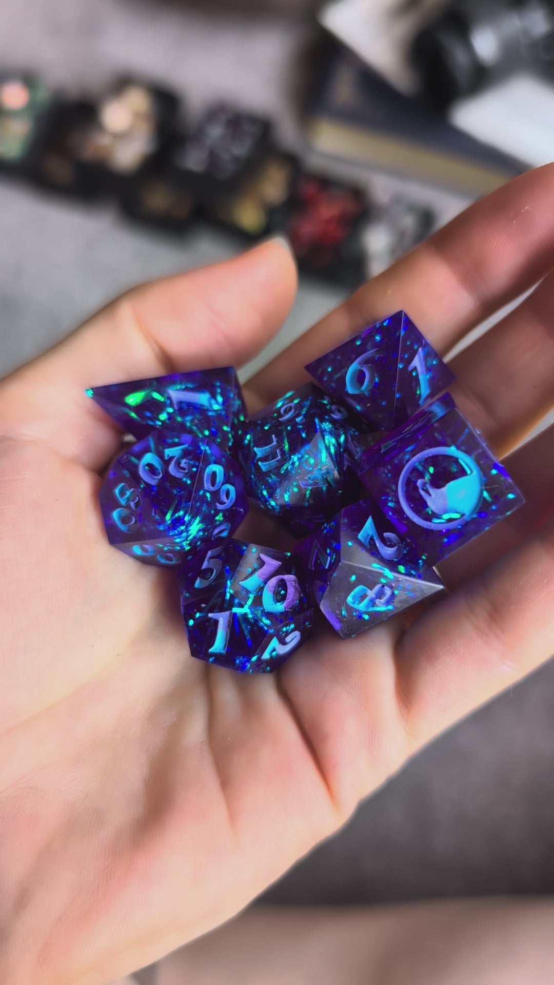 Load video: Blurple Dreams Dice Set