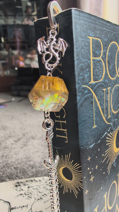 Sorcerer's Sword Bookmark with Dice