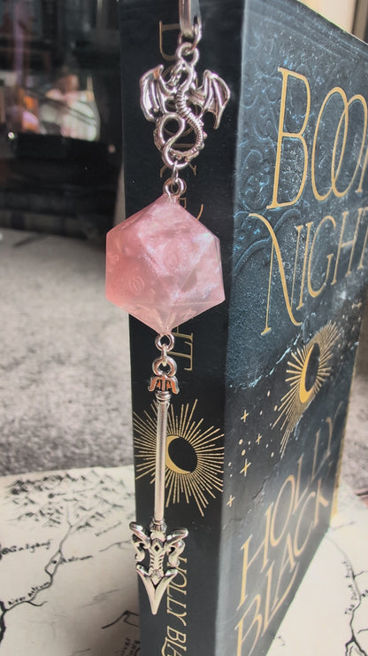 Elven Sword Bookmark with Dice