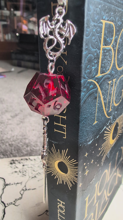 Faun's Sword Bookmark with Dice