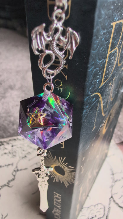 Spacemen's Sword Bookmark with Dice