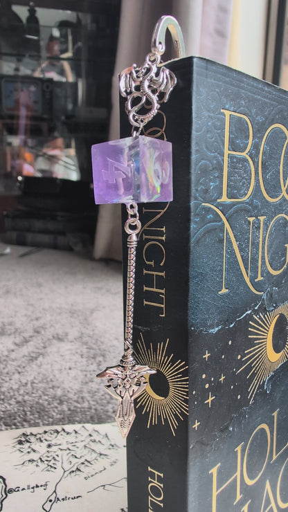Demon's Sword Bookmark with Dice