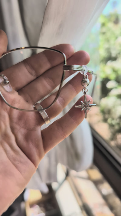 Silver Pointed Stars Glasses Charms