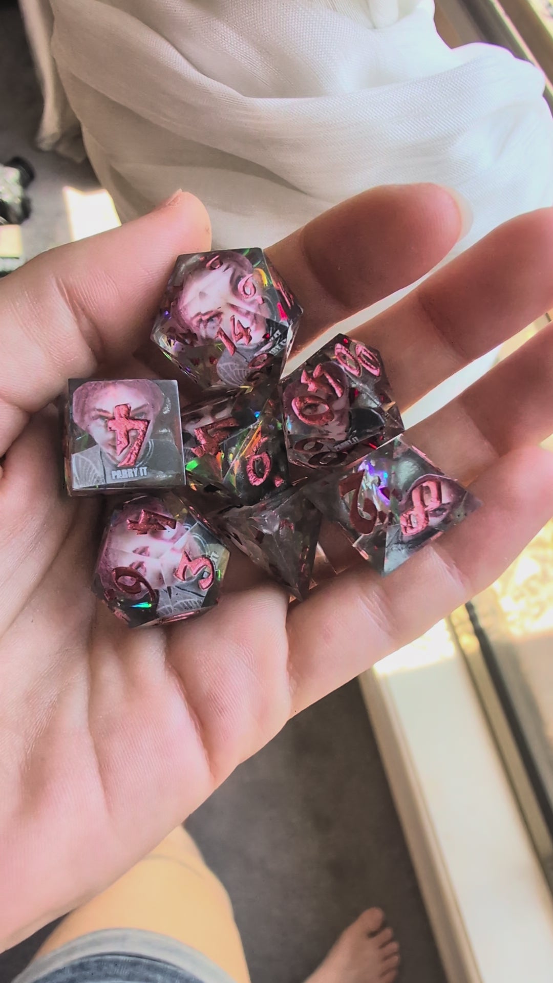 Load video: Maelle's Parry 7-Piece Polyhedral Dice Set