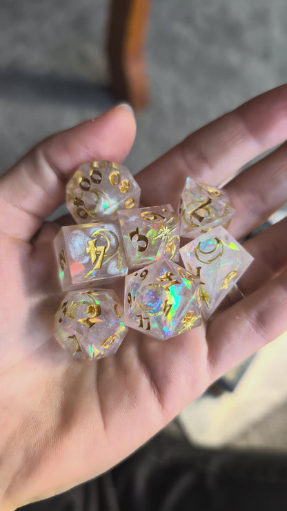 Moon & Stardust Dreams 7-Piece Dice Set