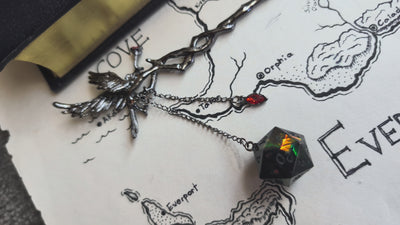 Treasure of the Raven Hair Stick with Dice