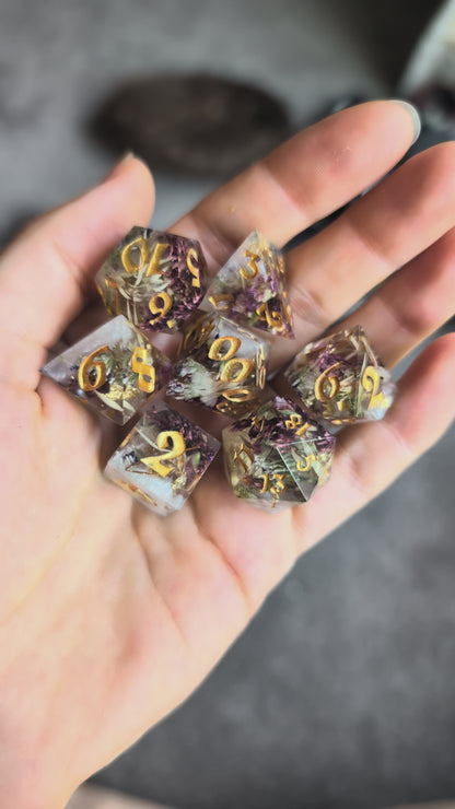 Floral Dice Set
