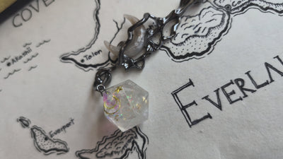 Gold Moon Sparkles in the Sky Hair Stick with Dice