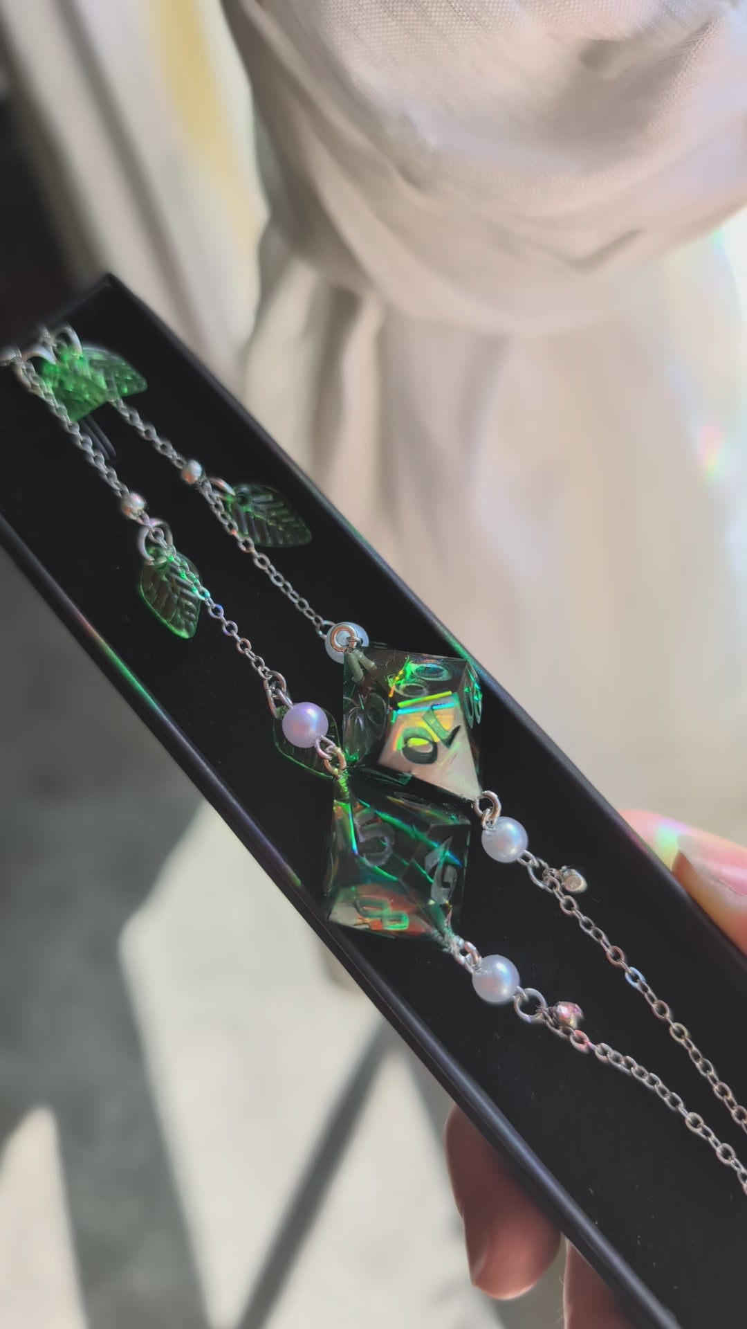 Emerald Woods Glasses Chain with Dice