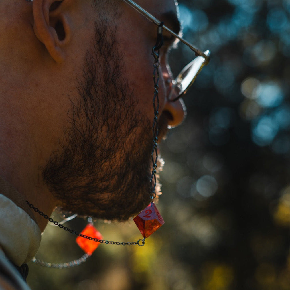 Vampire Countess Glasses Chain with Dice