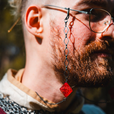Vampire Countess Glasses Chain with Dice