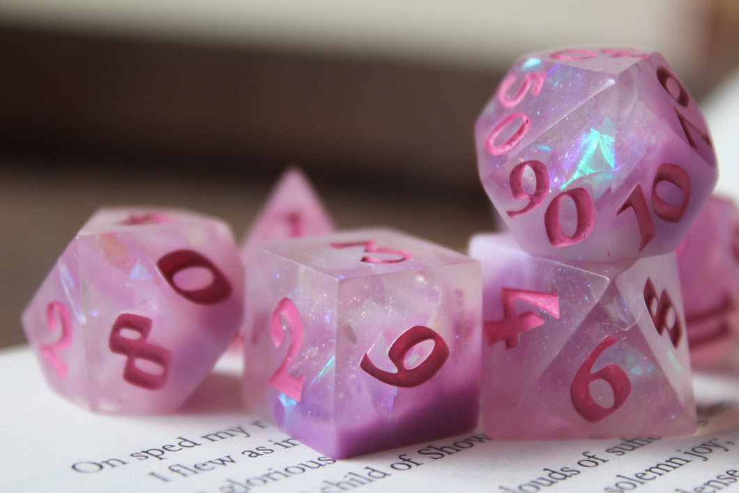 Dreams of the Blush 7 Piece Polyhedral Dice Set