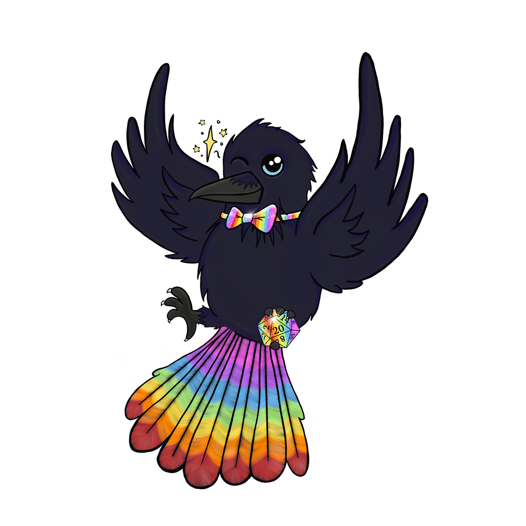 Kawaii Raven Sticker